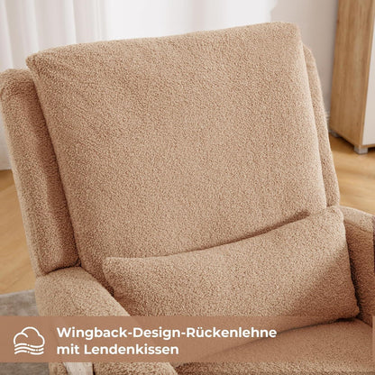 Schaukelstuhl mit Lendenkissen – Bequemer Lesesessel für Wohnzimmer
