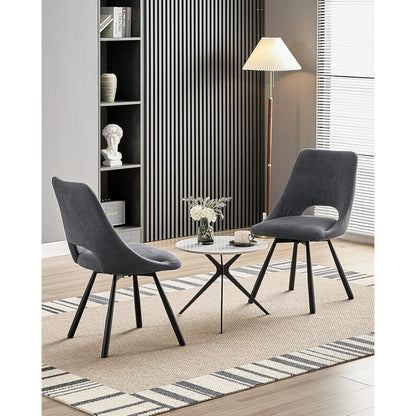 Drehbare Esszimmerstühle Set 4x, Dunkelgrau