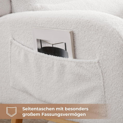 Schaukelstuhl mit Lendenkissen – Bequemer Lesesessel für Wohnzimmer