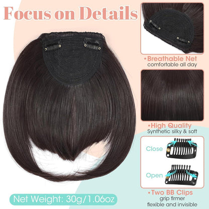 Clip-in Pony dunkelbraun – Synthetik Haarteil für Damen