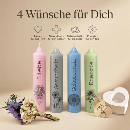 Geburtstagsgeschenk Kerzen-Set für Frauen mit Holzbox
