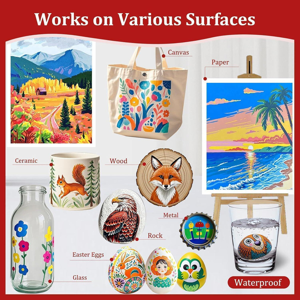 288 Acrylfarbstifte Set mit Pinselspitze – Zeichenstifte für Kunst & Steinmalerei