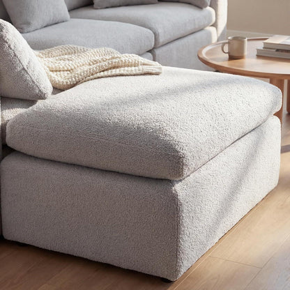 275cm L-förmiges Schlafsofa, 4-Sitzer Cloud-Velours Grau