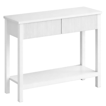 Konsolentisch mit Wellenfront-Schubladen, schmaler Flurtisch 100x30x80 cm