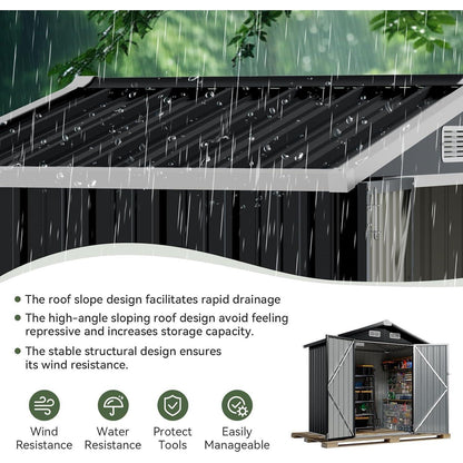 Gartenschuppen 1,8x1,2m – Metall-Gartenspeicher mit Schloss