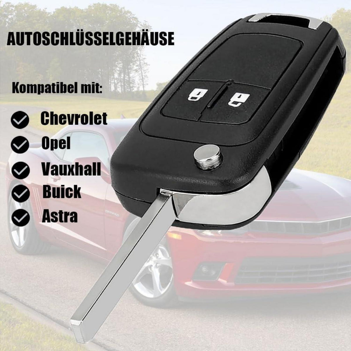 Vauxhall Autoschlüsselgehäuse 2 Tasten für Opel Modelle