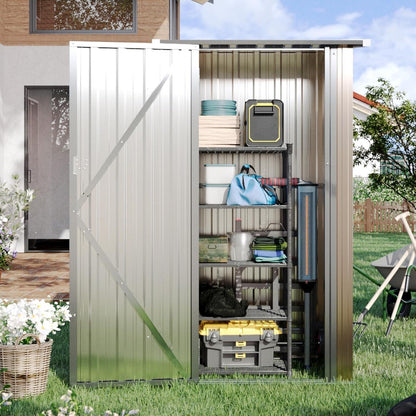Metallschuppen 3x2 ft abschließbar – Gartenhaus für Werkzeug & Geräte