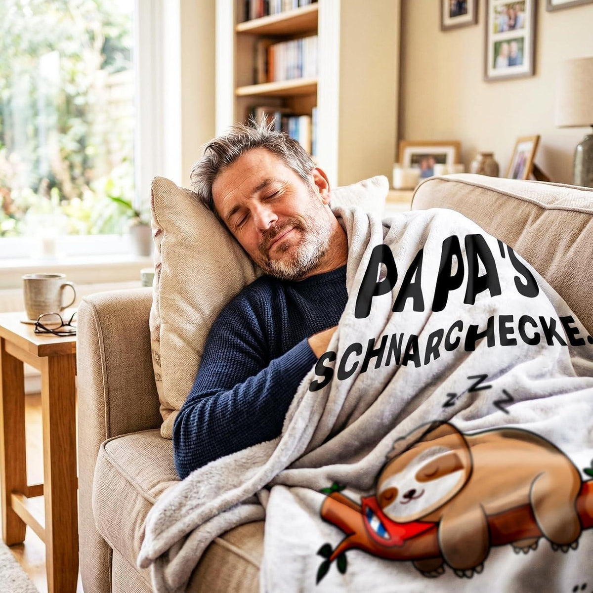 Papa Geschenkset mit Kuscheldecke – Lustiges Vatertagsgeschenk