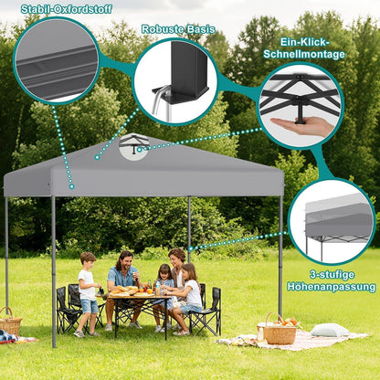 3x3m Pop-Up Pavillon mit One-Touch – Faltzelt für Garten & Events
