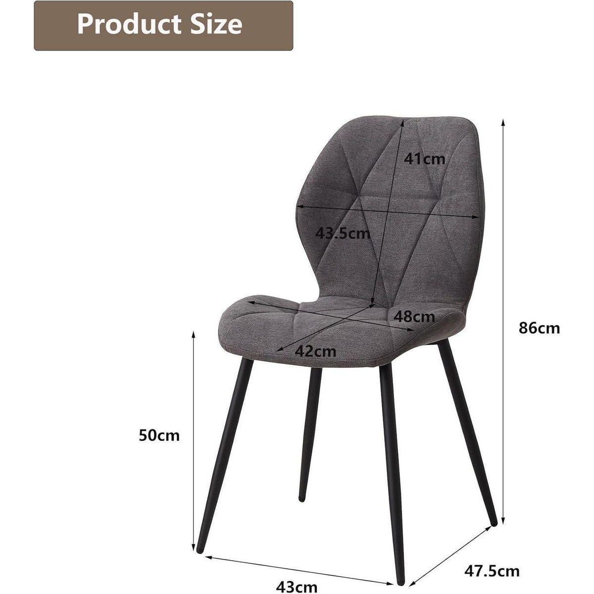 Runder Esstisch Set 100cm & 4 Moderne Leinenstühle (Gelb/Dunkelgrau)
