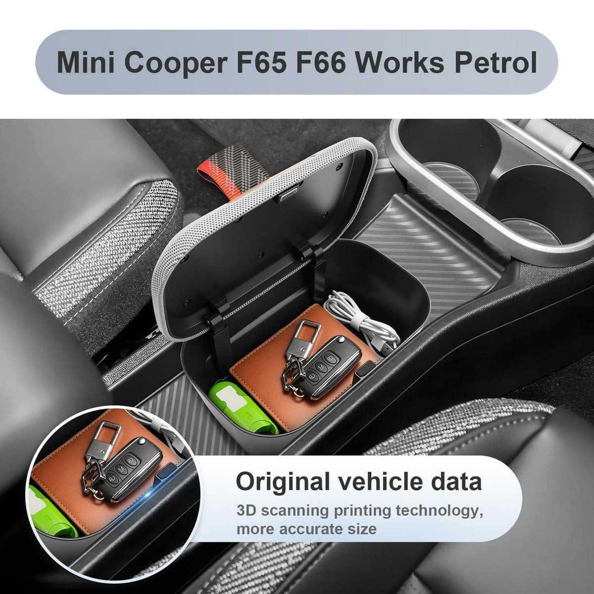 Mittelkonsole Organizer für Mini Cooper F65/F66 (2024-2027)