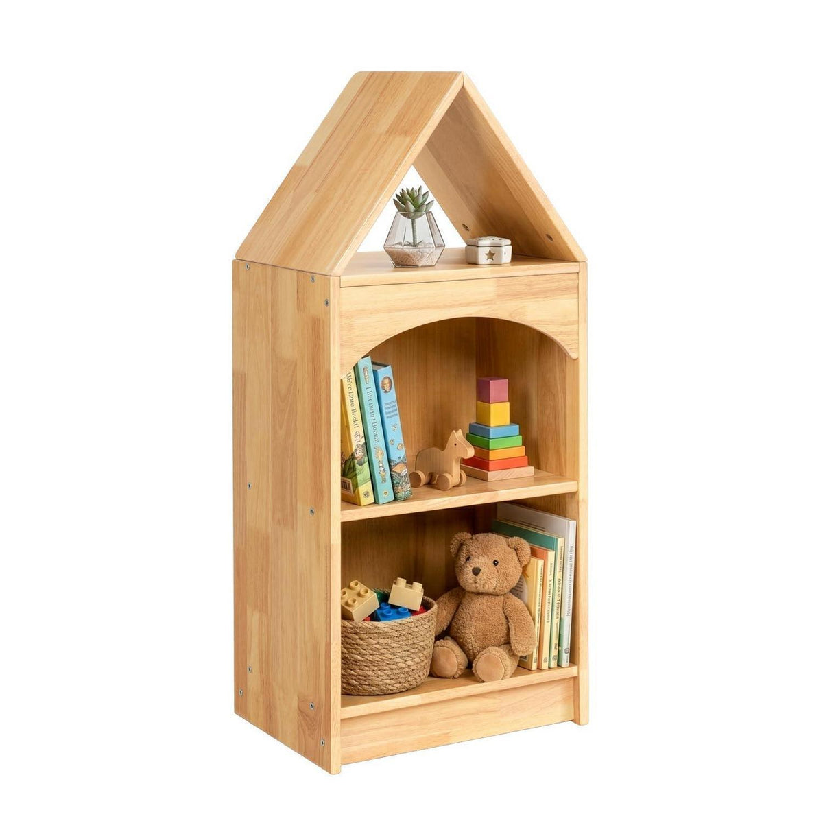 Eckregal Kinderzimmer – Bücher & Spielzeugaufbewahrung aus Holz