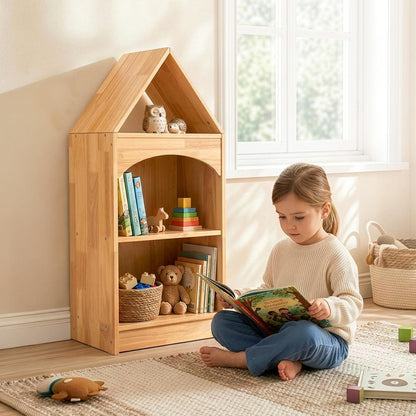 Eckregal Kinderzimmer – Bücher & Spielzeugaufbewahrung aus Holz