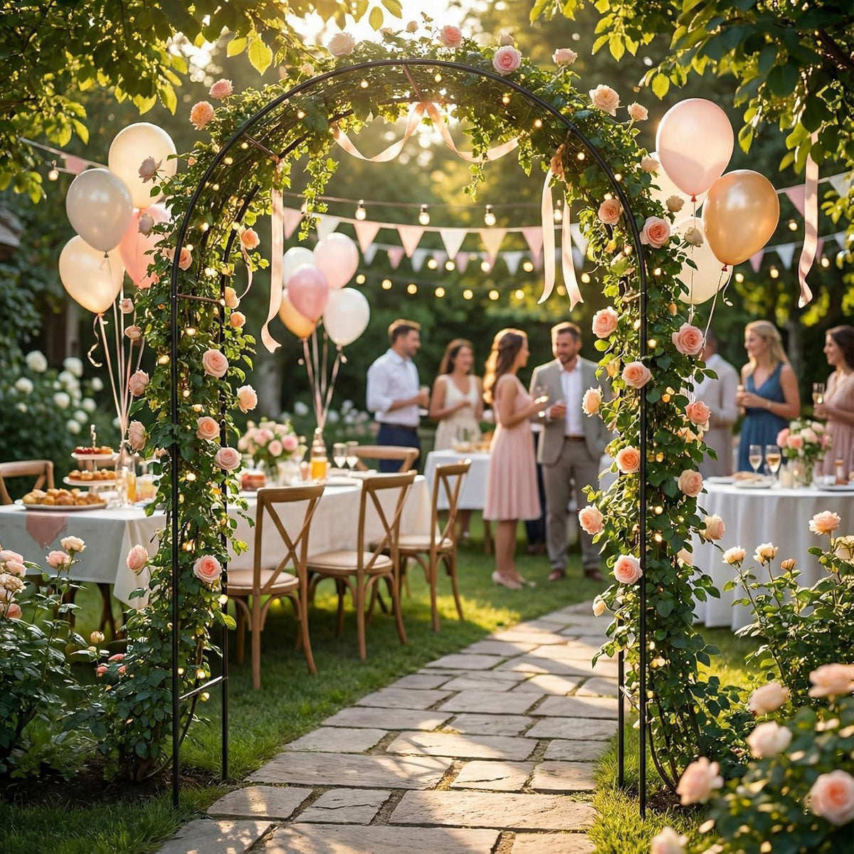 Rosenbogen Metall Garten – Rankhilfe für Rosen & Kletterpflanzen