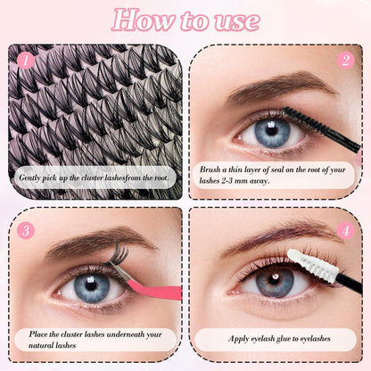 DIY Wimpern Cluster Set – 560 Stück für Volumen & Länge