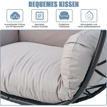 Hängesessel Ei mit Kissen & Gestell – Freistehend & Komfortabel