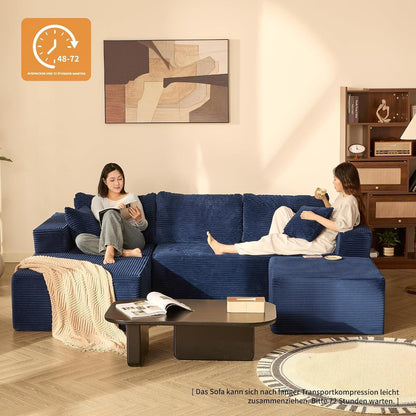 Modulares Ecksofa 272cm mit Schlaffunktion & Chaiselongue Links