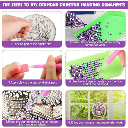 5D Diamant Painting Anhänger Fensterbild DIY Kristall Kunst Set