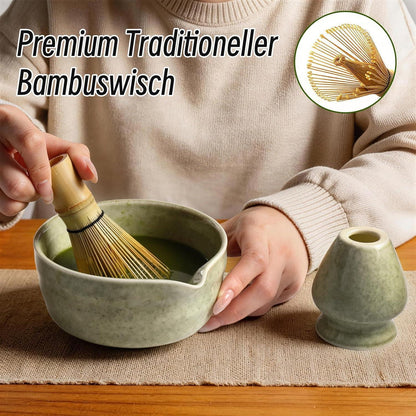 5-tlg. Matcha Set Japanisch – Traditionelles Tee Set mit Schale & Besen