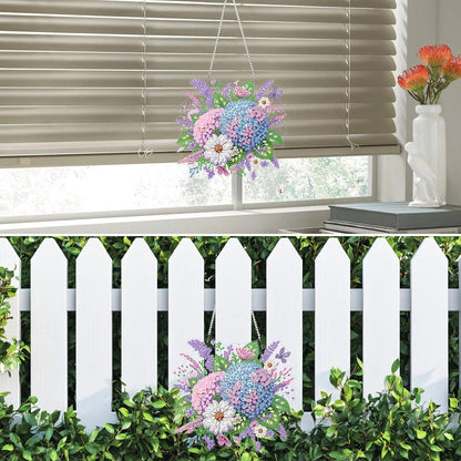 5D Diamantmalerei Anhänger - Blumen Fensterbild DIY Set
