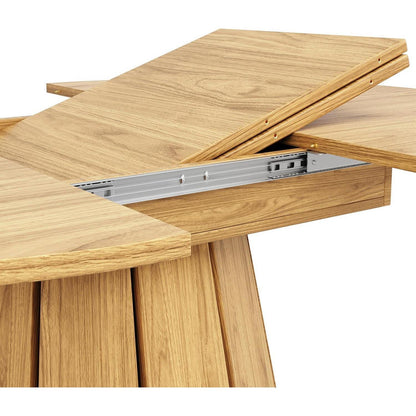 Runder Esstisch Ausziehbar Holz 118-158 cm – Platz für 6 Personen