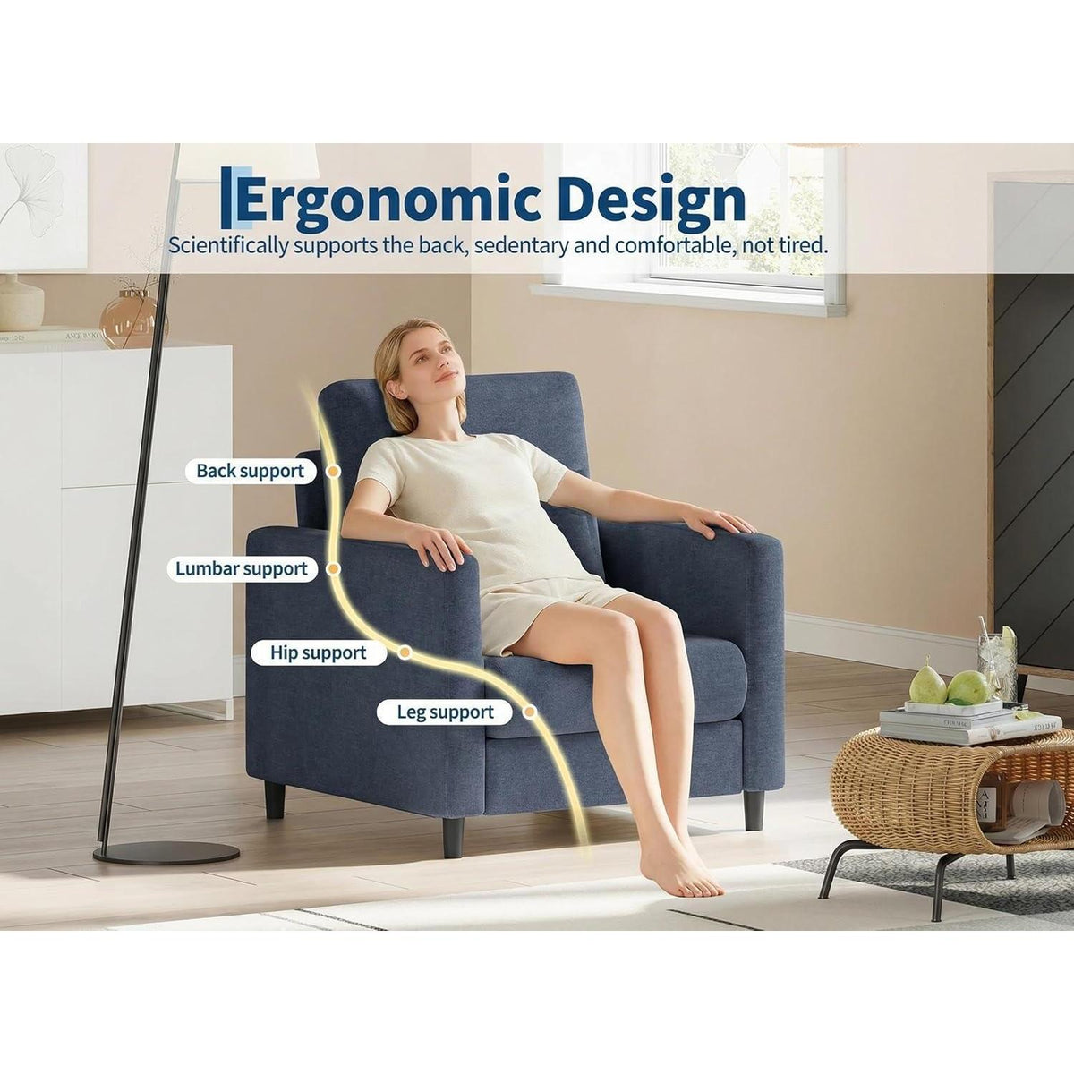 Relaxsessel Plüsch Azul Grisáceo – Einfache Montage