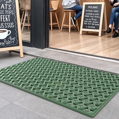 Fußmatte Grün 81x122 cm – Rutschfest & Wetterfest für Draußen