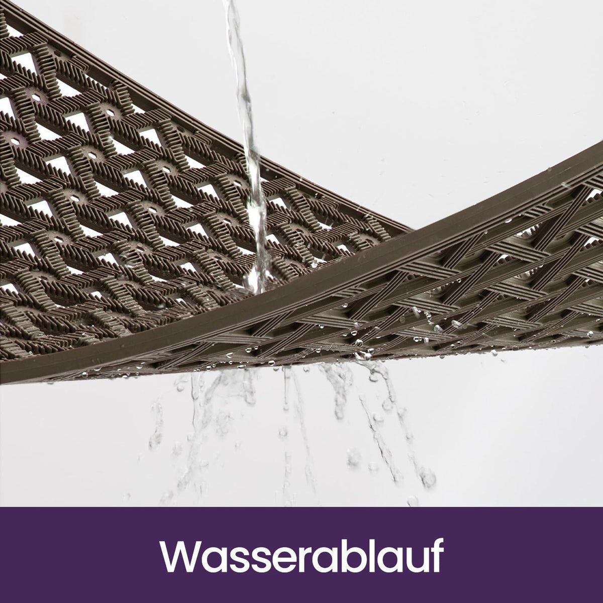 Fußmatte Outdoor Braun 81x122 cm – Rutschfest & Wasserabweisend