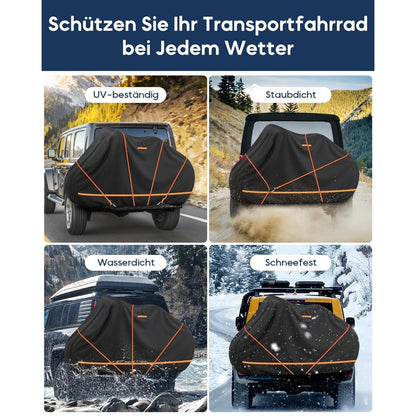 Fahrradabdeckung Heckträger – Wasserdicht & Windfest für 1 Fahrrad