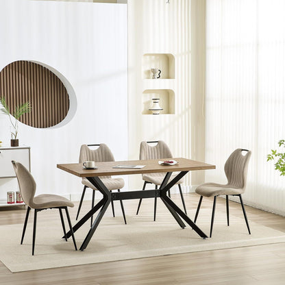 Esszimmergruppe mit Esstisch (140x80cm) & 6 Stühlen – Modern & Komfortabel