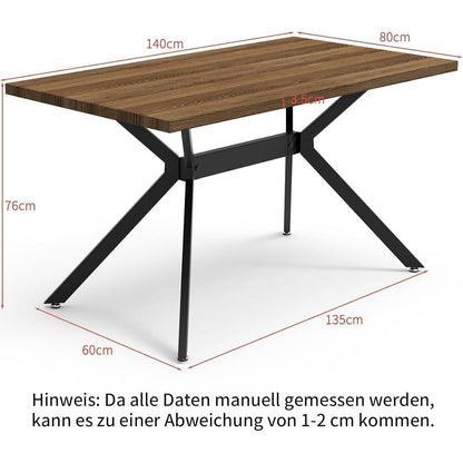 Esszimmergruppe mit Esstisch (140x80cm) & 6 Stühlen – Modern & Komfortabel