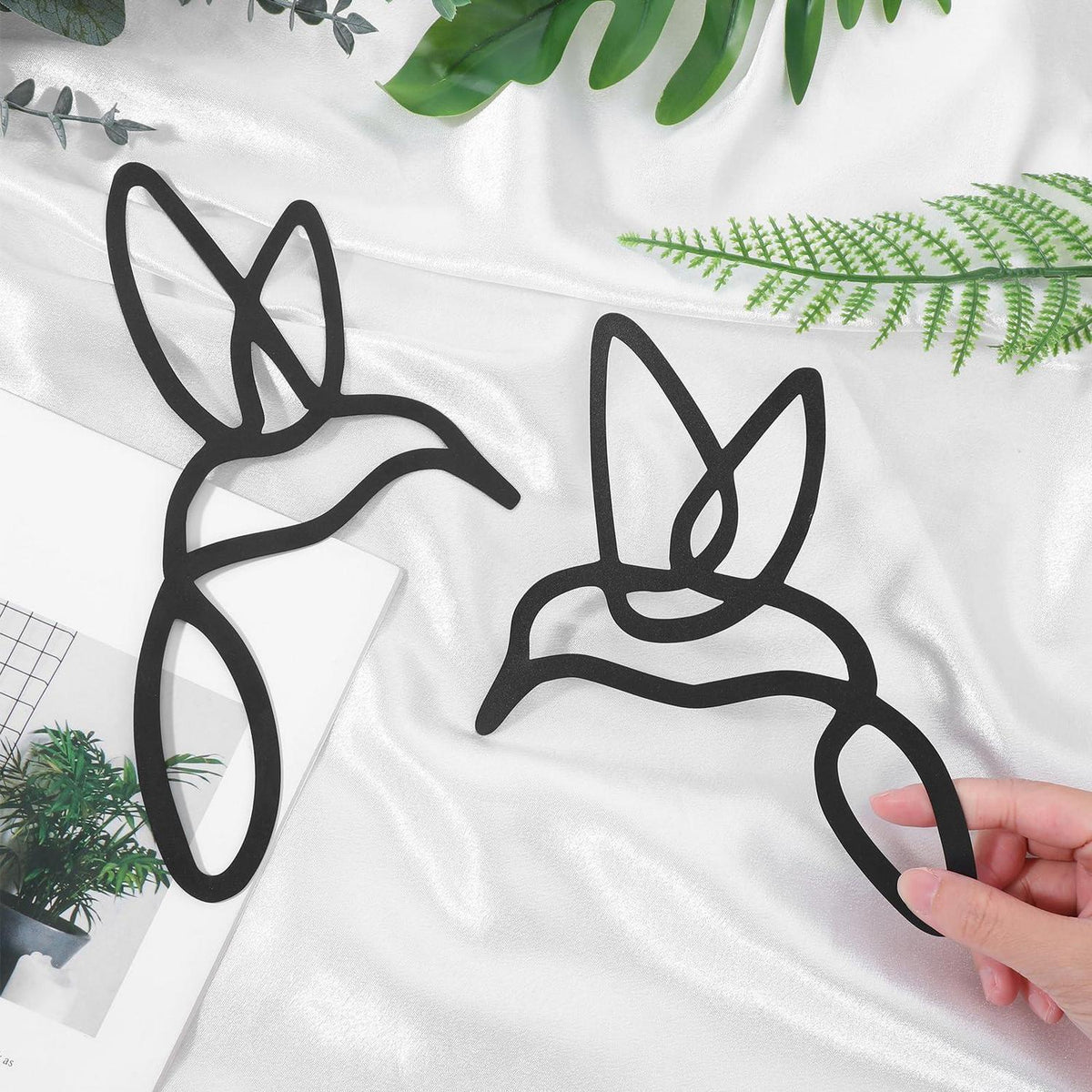 Lineart Vogel Deko Set | Moderne Wand & Fensterbild