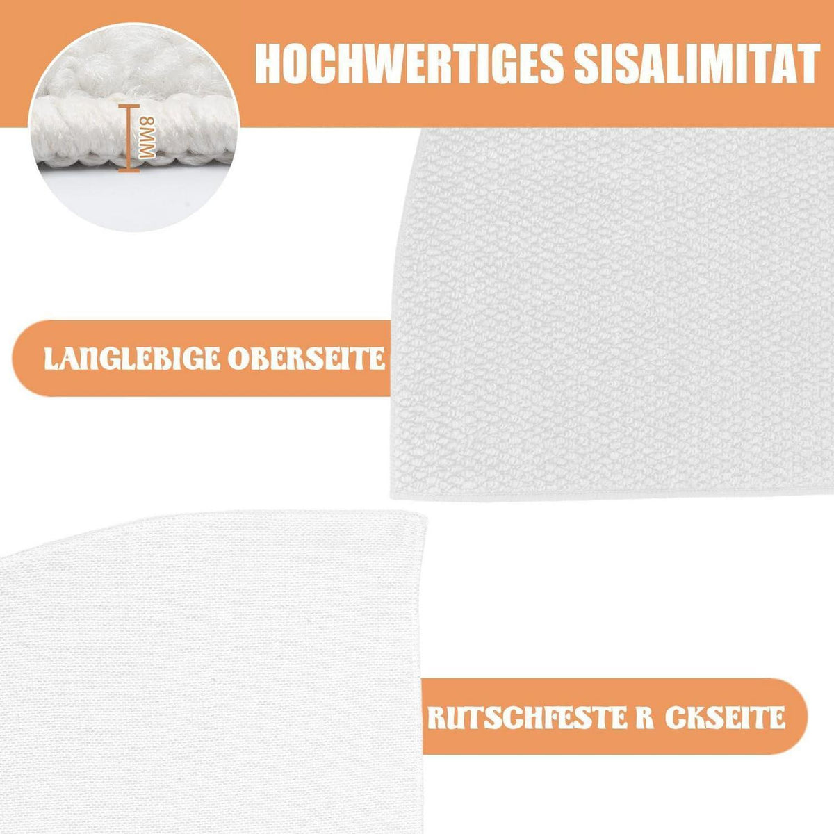 Halbrund Fußmatte 70x100 – Rutschfest & Waschbar für Innen & Außen