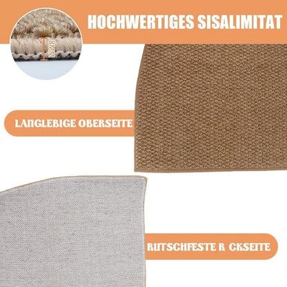 Schmutzfangmatte Halbrund Braun 80x120 – Rutschfest & Waschbar