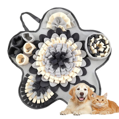 Schnüffelteppich Hund 60x60 cm – Grau, Interaktives Spielzeug