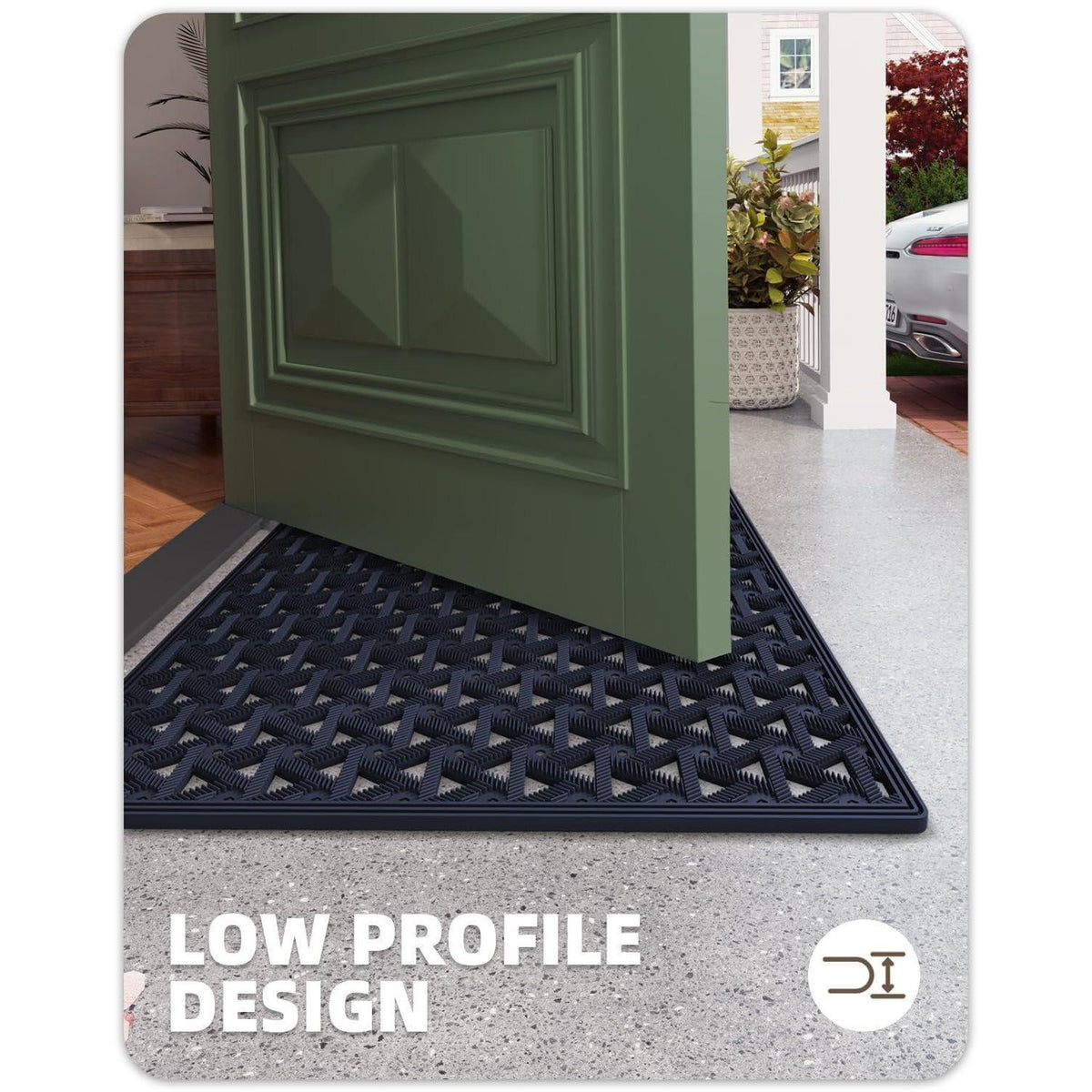 Fußmatte Blau 81x122 cm – Robust & Drainage für Draußen