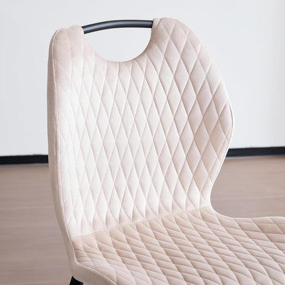 2er-Set Esszimmerstühle Beige – Polsterstuhl Küche Wohnzimmer