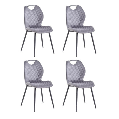 4er-Set Esszimmerstühle Grau – Polsterstühle für Küche & Wohnzimmer