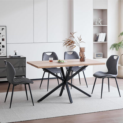 4er-Set Esszimmerstühle Grau – Polsterstühle für Küche & Wohnzimmer