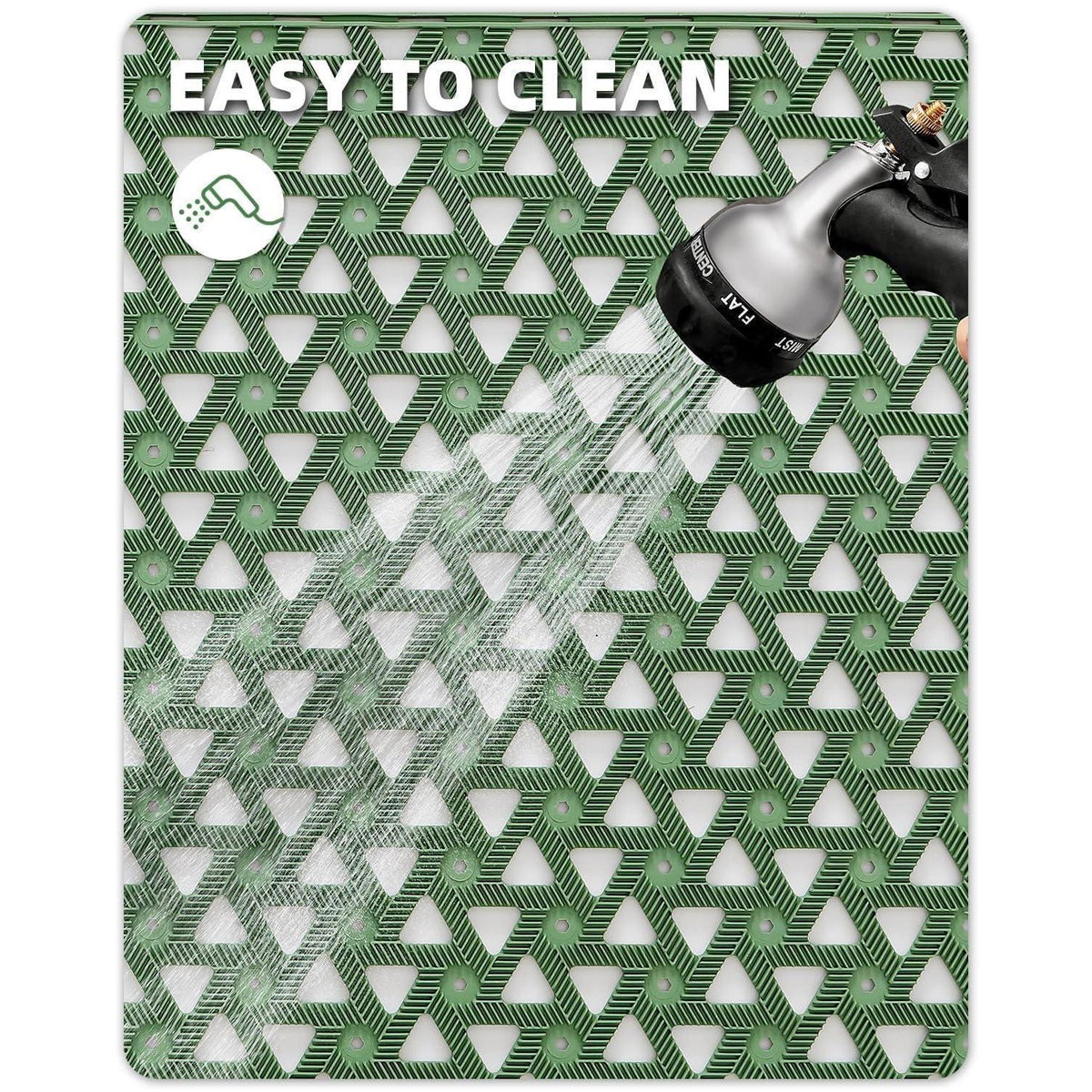 Fußmatte Grün 81x122 cm – Robust & Drainage für Draußen