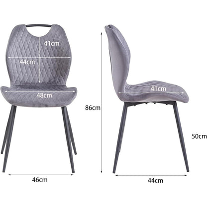 8 Esszimmerstühle Grau – Polsterstühle für Küche & Wohnzimmer