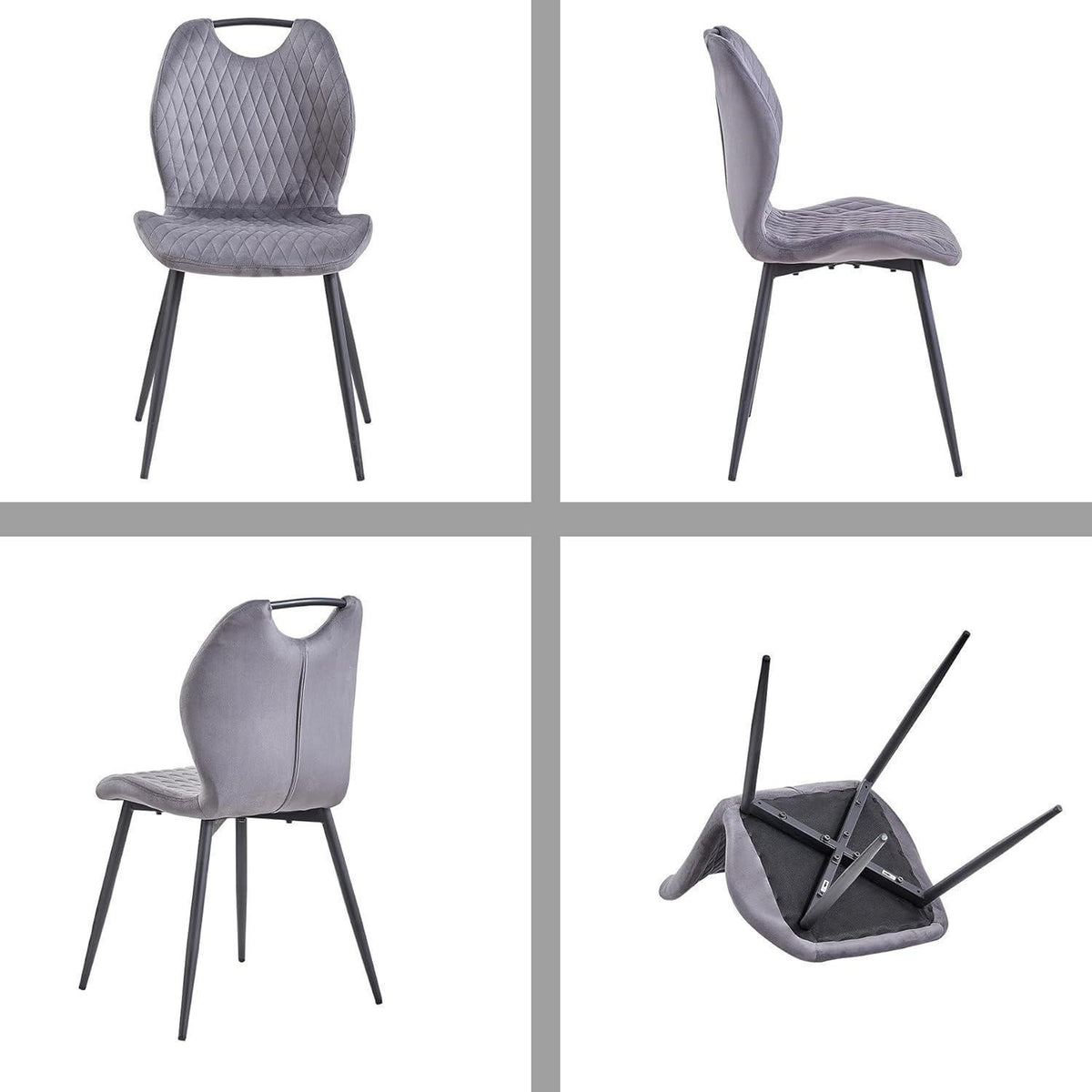 6 Esszimmerstühle Grau – Polsterstühle für Küche & Wohnzimmer