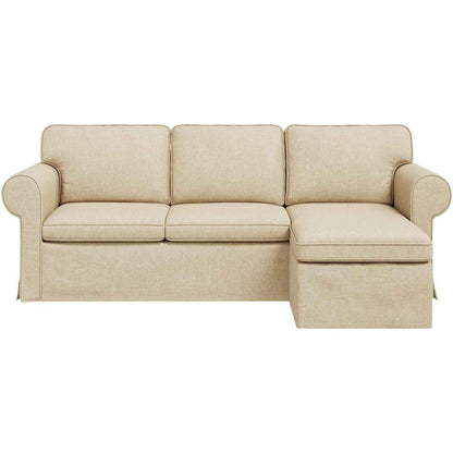 Ecksofa L-Form Creme 180 cm – Modernes Wohnzimmer Sofa