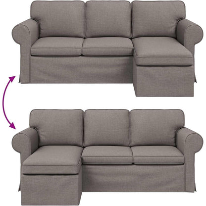Ecksofa L-Form Wohnzimmer Taupe 160 cm – Modern & Komfortabel