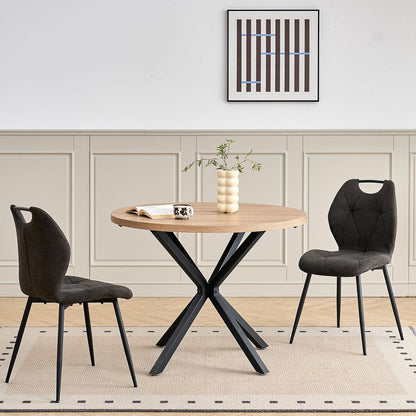 Gepolsterte Esszimmerstühle Set 6 – Skandinavischer Stil Schwarz