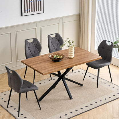 Gepolsterte Esszimmerstühle Set 8 – Grau, Skandinavisch
