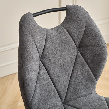 Gepolsterte Esszimmerstühle Set 8 – Grau, Skandinavisch
