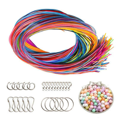 Scoubidou Bänder Set 85tlg. zum Basteln & Schlüsselanhänger