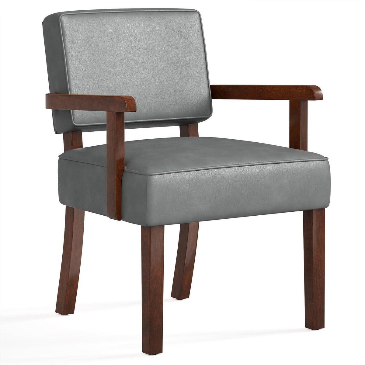 Retro Loungesessel Grau mit Fußhocker – Bequemer Lesesessel