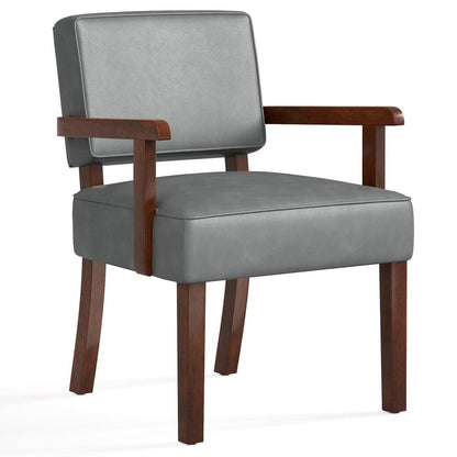 Retro Loungesessel Grau mit Fußhocker – Bequemer Lesesessel